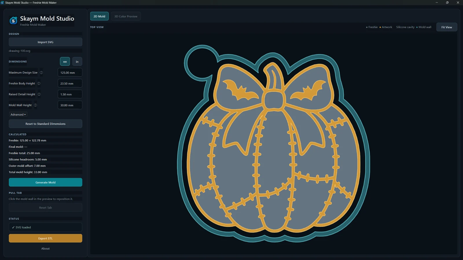 2D mold view