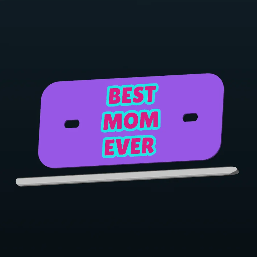 Best Mom Ever soft rectangle hair slide preview created with Hair Slide Maker