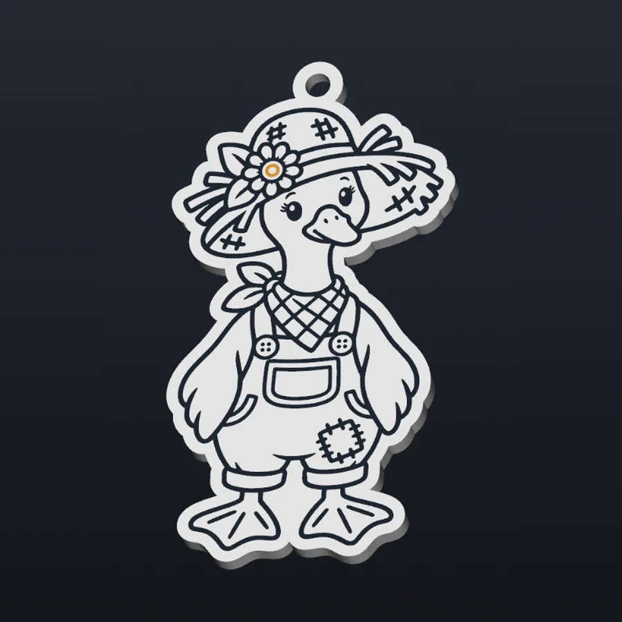 Scarecrow SVG keychain model created with Sign & Keychain Maker
