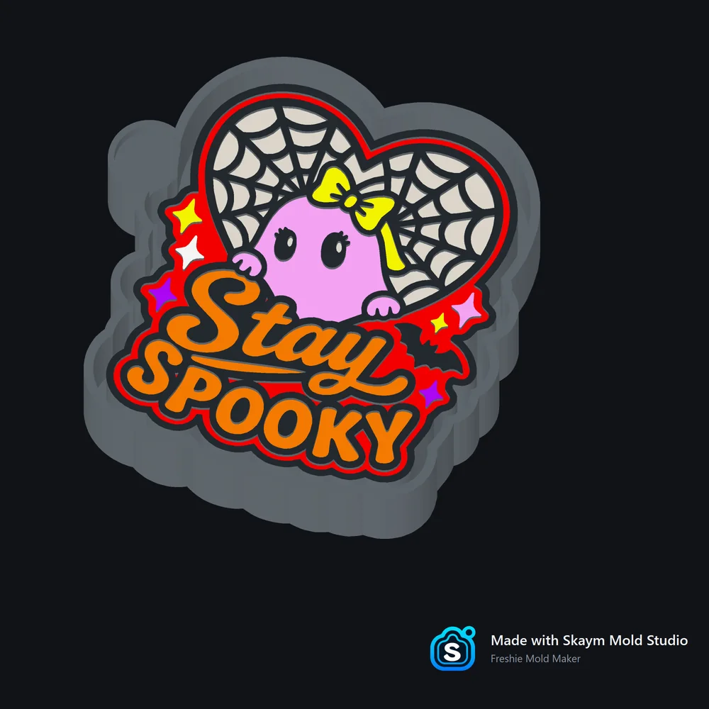 Halloween Stay Spooky mold preview created with Freshie Mold Maker